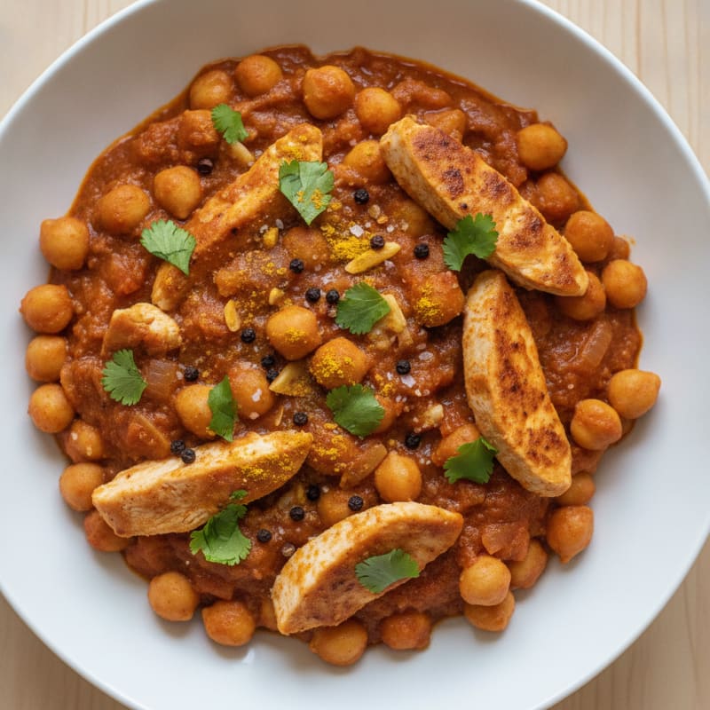 Indian Chana Masala with Chicken