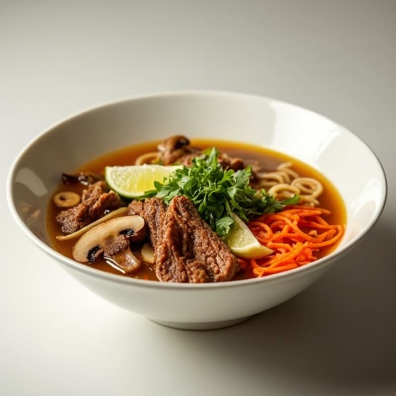 Ginger-Lemongrass Beef Rice Noodle Soup