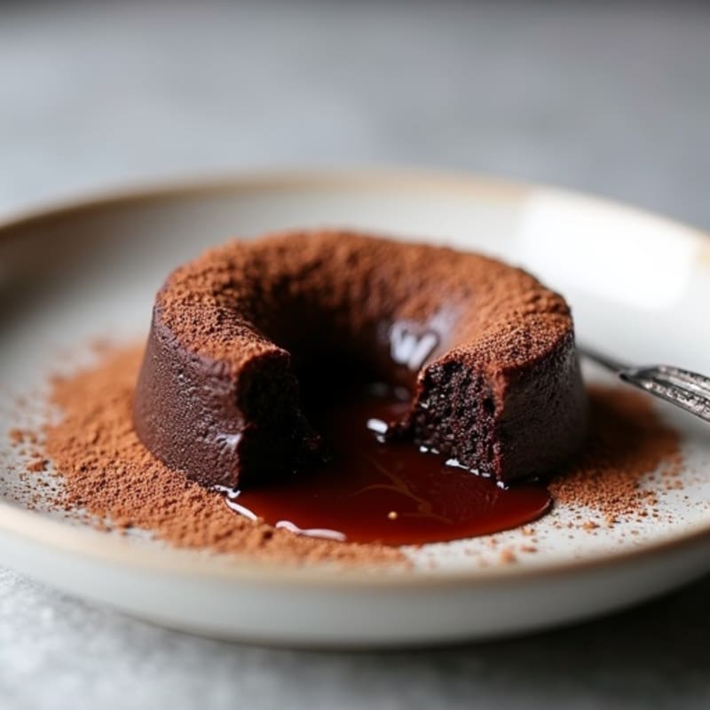 Protein-Rich Dark Chocolate Lava Cake