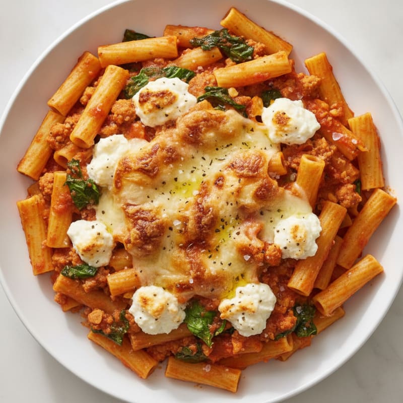 Classic Baked Ziti with Ricotta