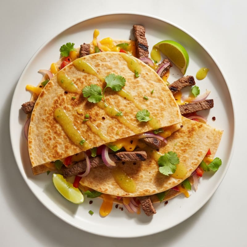 Crispy Chili-Lime Steak Quesadillas