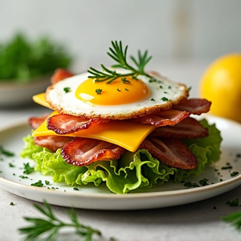 Crispy Turkey Bacon Lettuce Stack with Herb Aioli