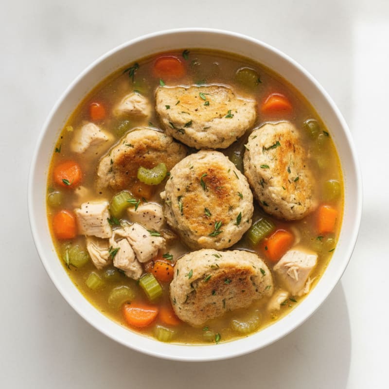 Hearty Chicken and Herb Dumpling Soup