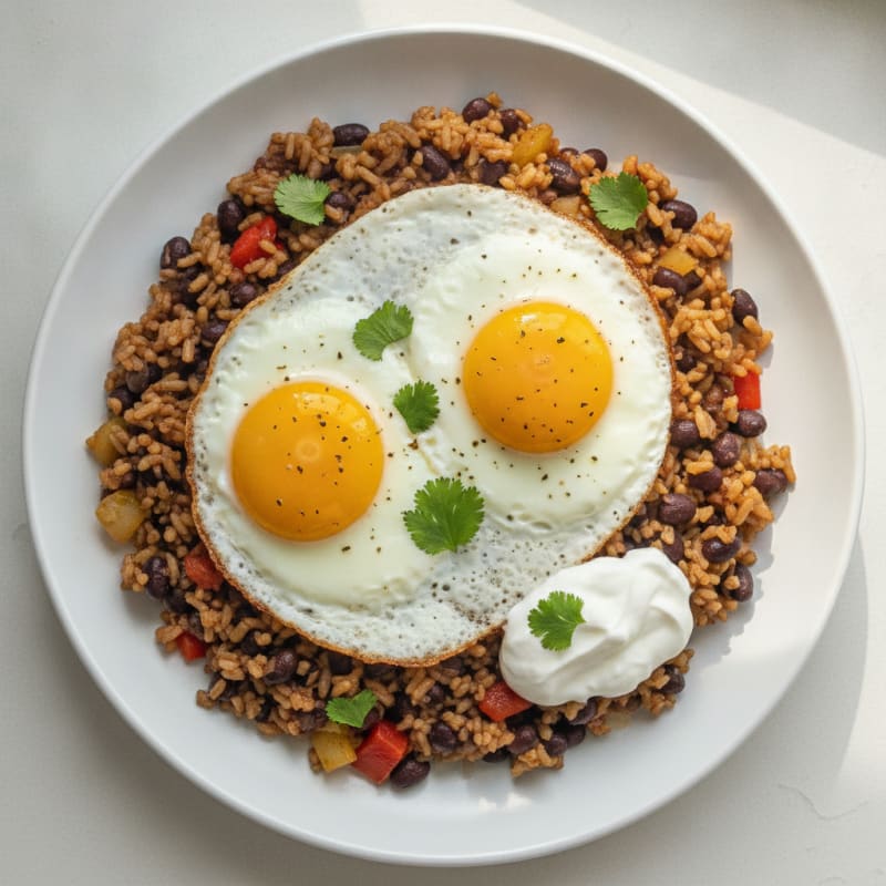 Gallo Pinto with Fried Egg