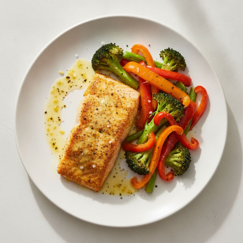 Turmeric-Ginger Salmon with Roasted Vegetables
