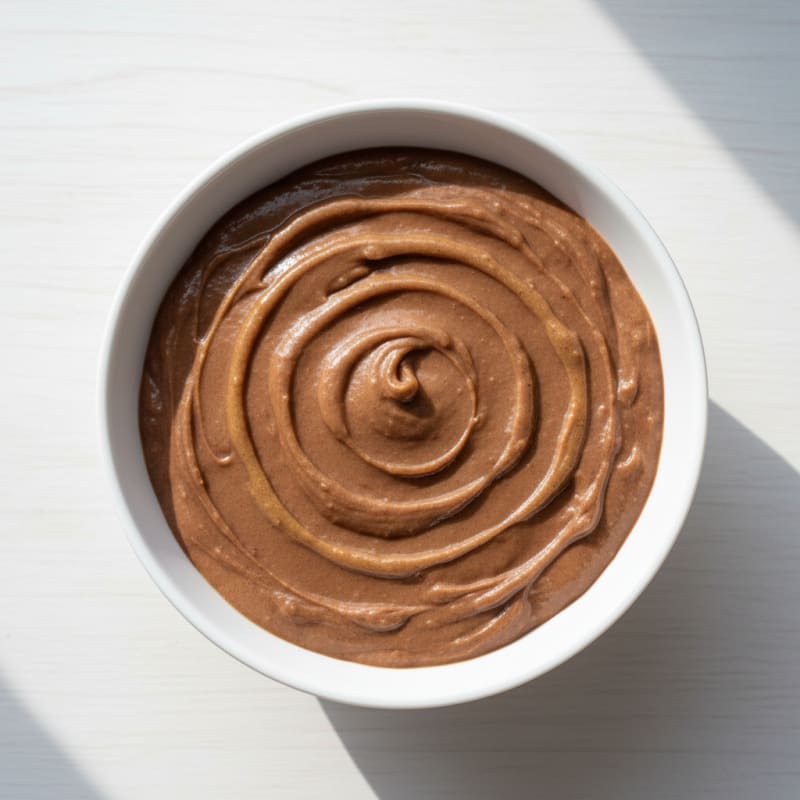 Silky Chocolate Protein Pudding with Almond Butter Swirl
