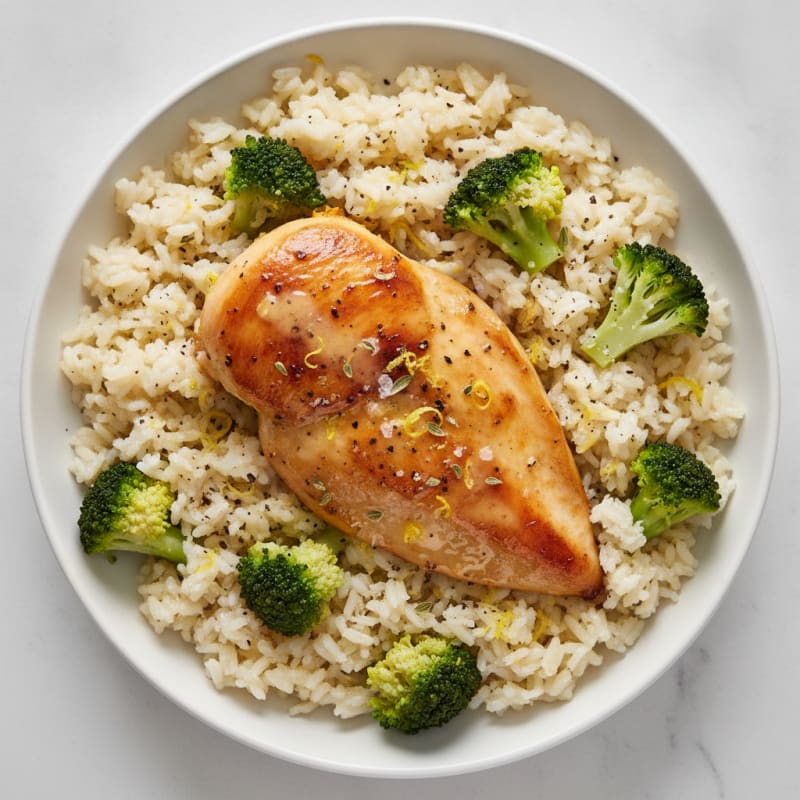 Lemon Herb Roasted Chicken with Rice