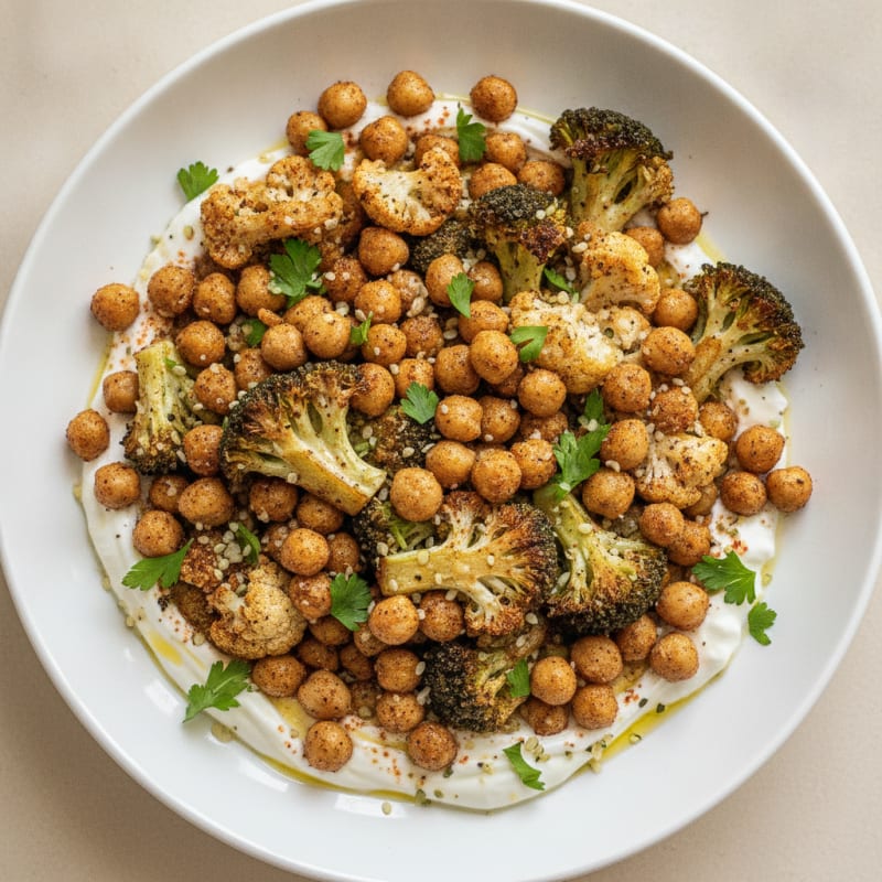 Roasted Vegetable and Chickpea Bowl