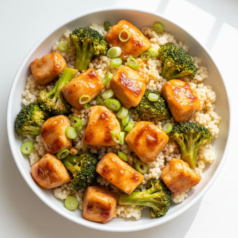 Orange Glazed Chicken and Broccoli