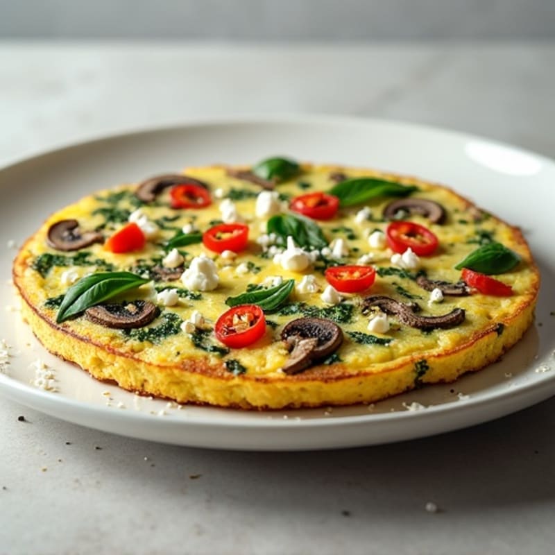 Spinach Mushroom Egg White Frittata