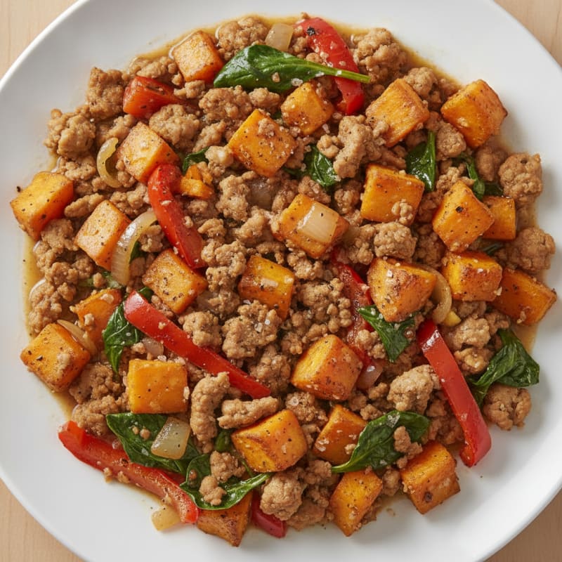 Ground Turkey and Sweet Potato Skillet
