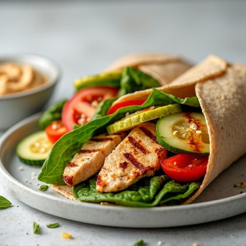 Grilled Chicken and Fresh Veggie Wrap