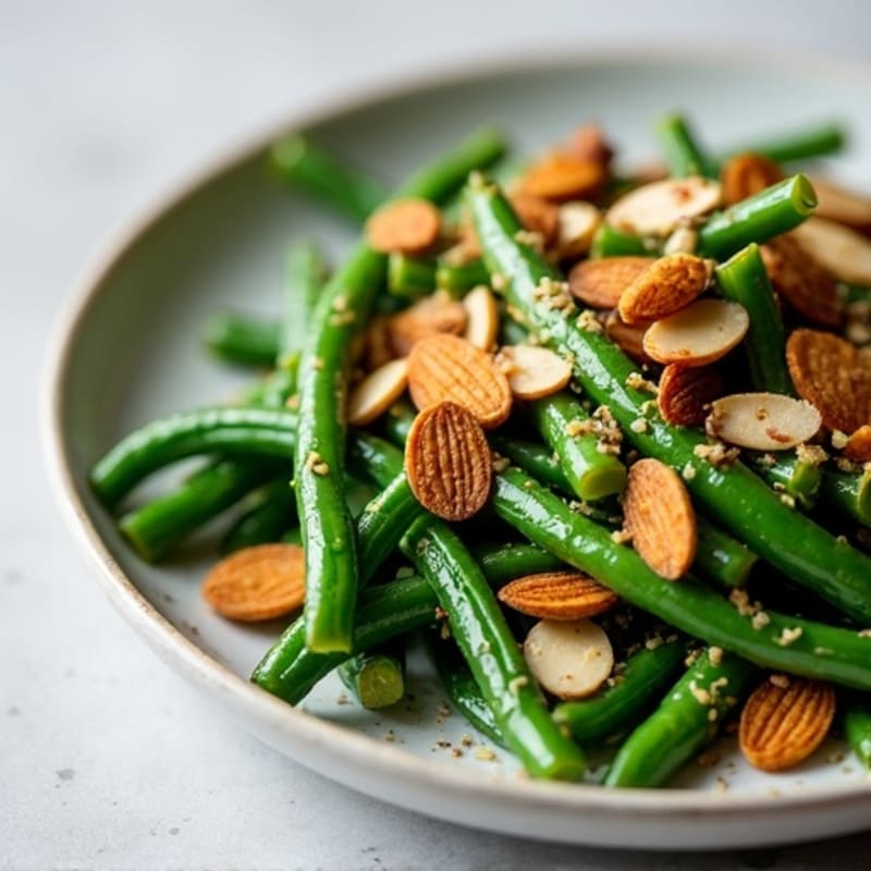 Garlic-Butter Green Beans with Toasted Almonds