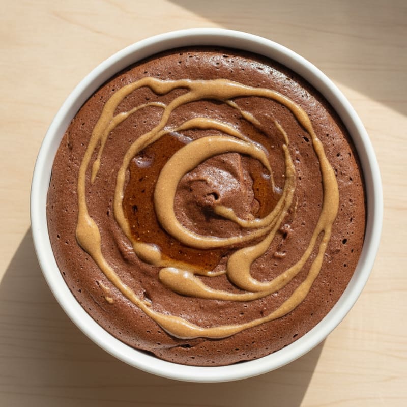 Silky Chocolate Protein Pudding with Almond Butter Swirl