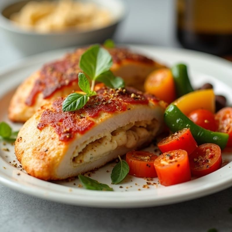 Jalapeño Popper Stuffed Chicken with Roasted Vegetables