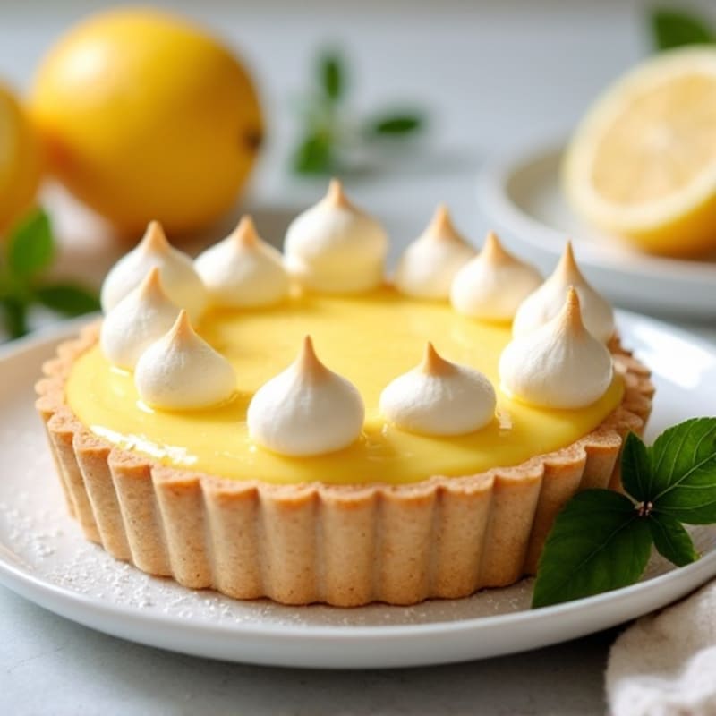 Fresh Lemon Curd Tart with Airy Meringue