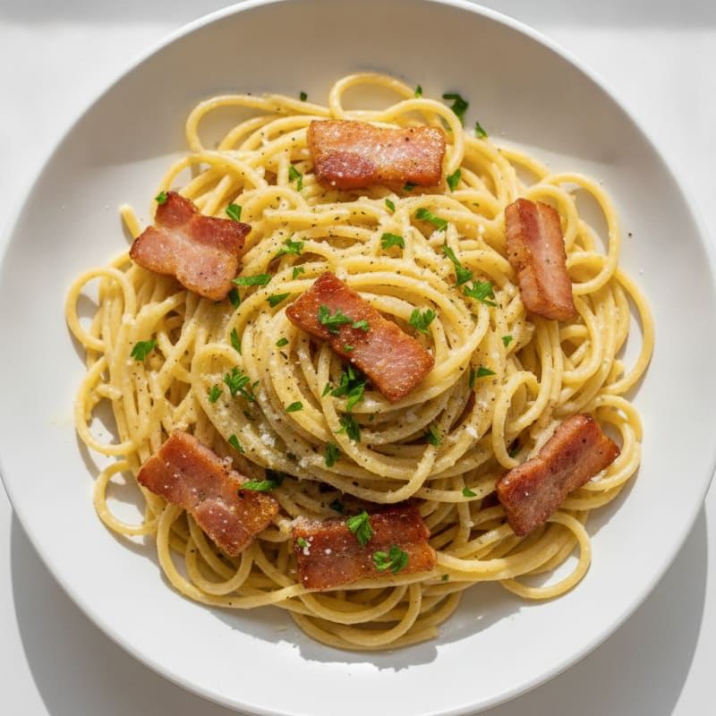 Classic Carbonara with Crispy Pancetta
