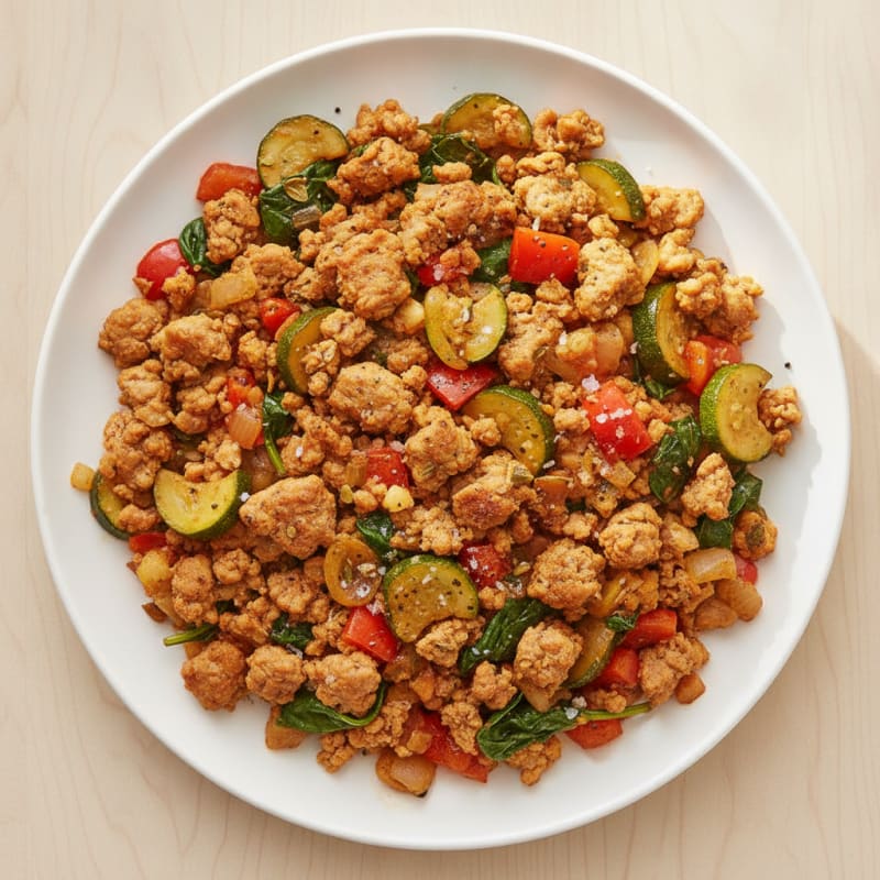 Savory Ground Turkey Skillet