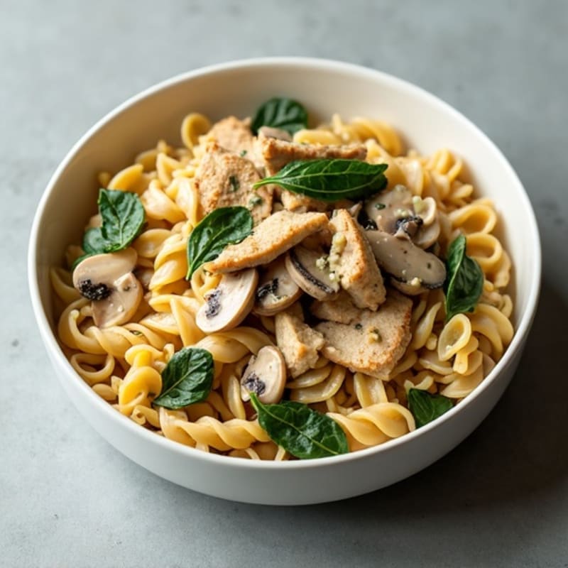 Creamy Truffle Mushroom Whole Wheat Pasta