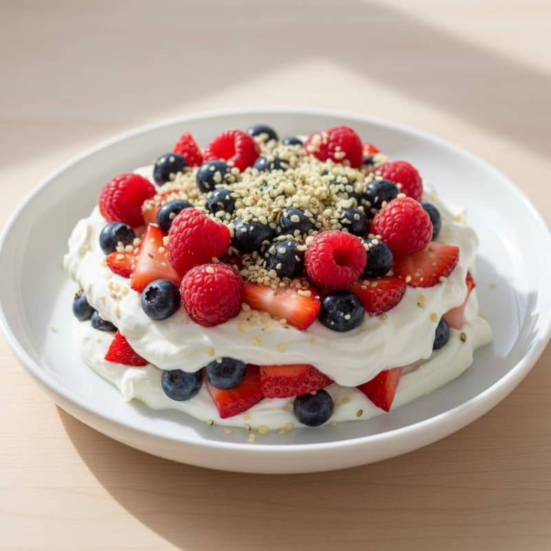 Greek Yogurt Protein Parfait with Mixed Berries