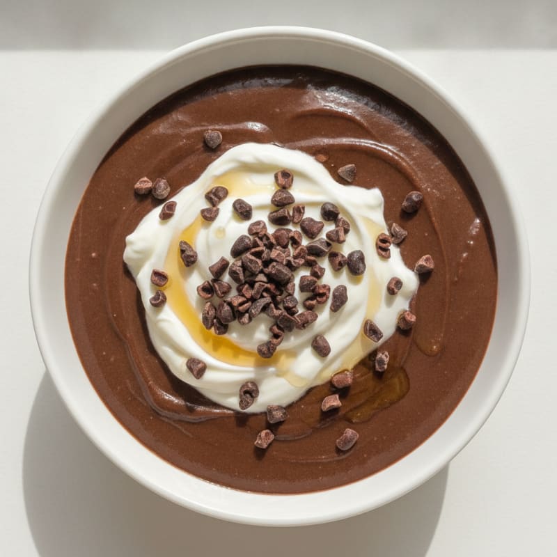Silky Chocolate Protein Pudding with Greek Yogurt