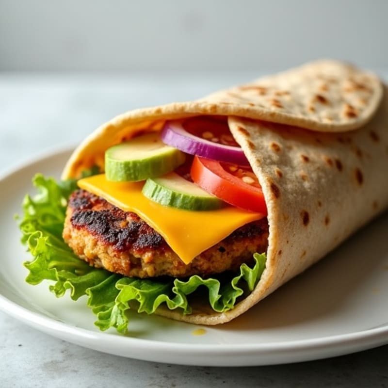 Loaded Veggie Burger Wrap