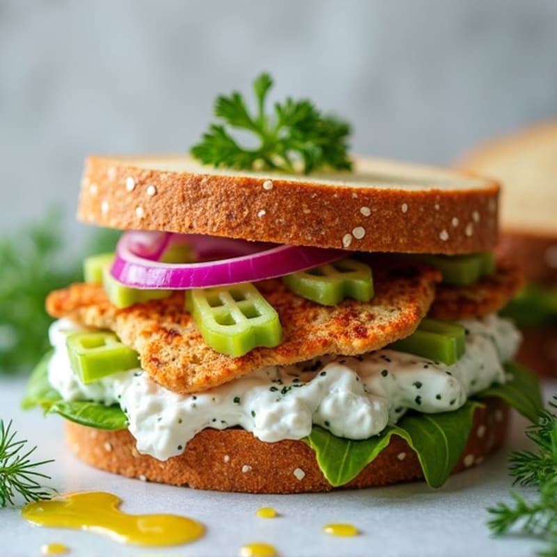 Herb-Roasted Chicken and Greek Yogurt Salad Sandwich