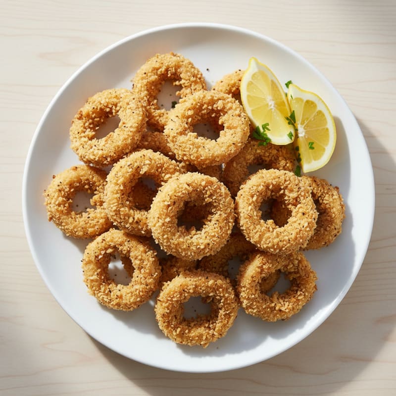 Crispy Golden Fried Calamari Rings