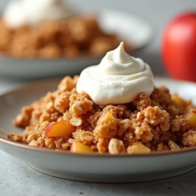 Warm Cinnamon Apple Protein Crumble