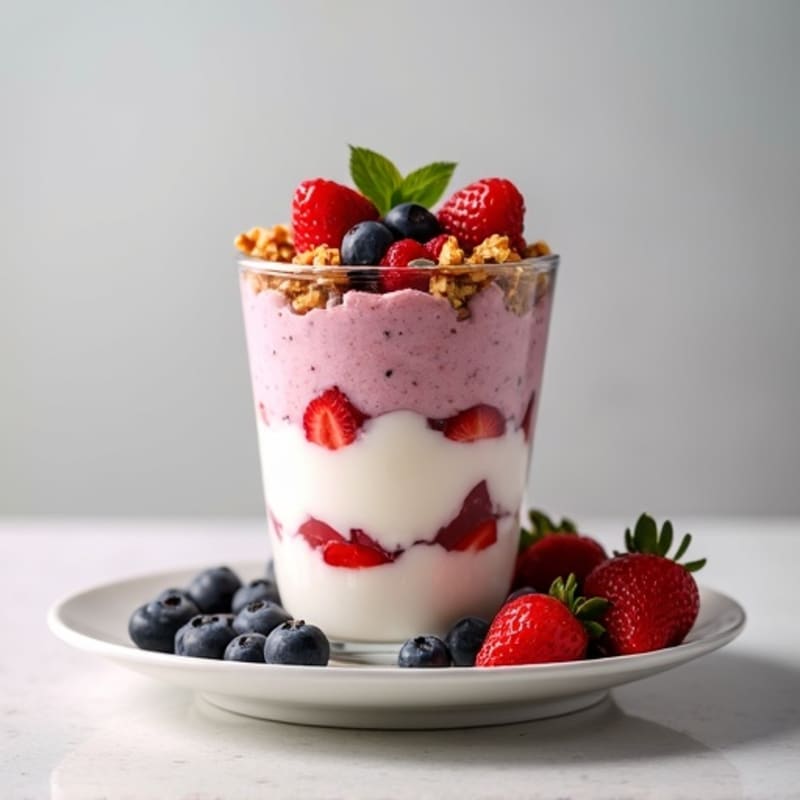 Creamy Greek Yogurt Protein Parfait with Mixed Berries