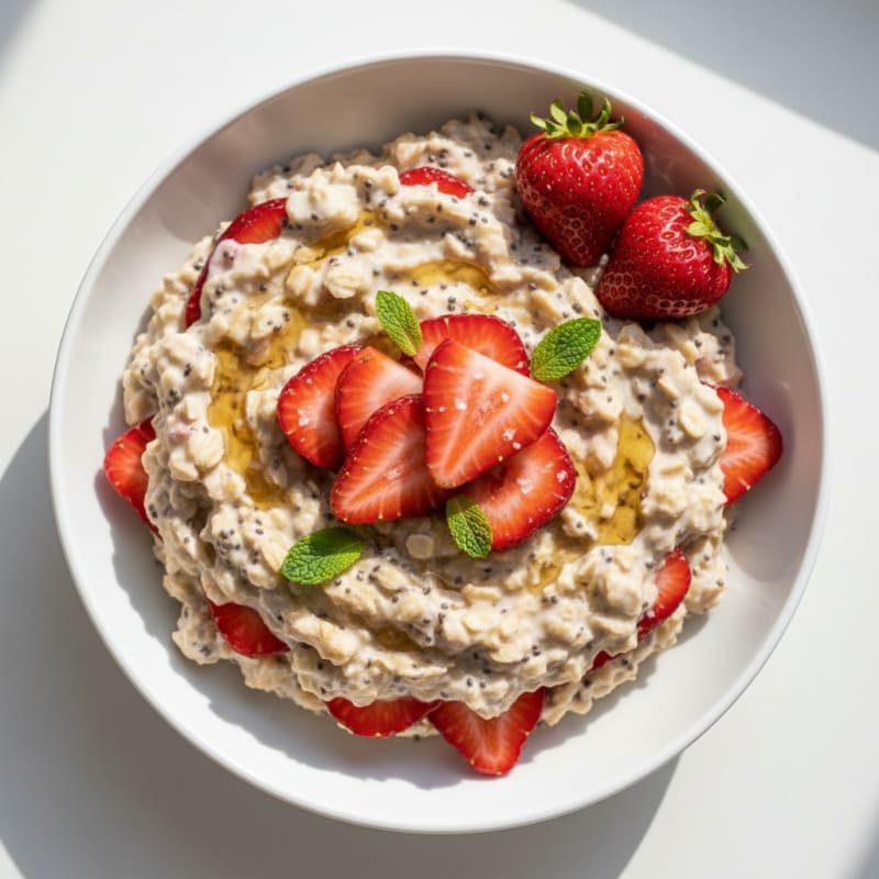 Strawberry Shortcake Overnight Oats