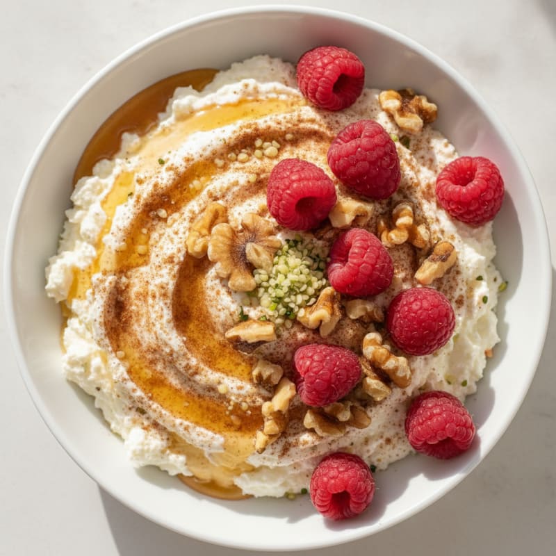Honey-Kissed Cottage Cheese Dessert Bowl