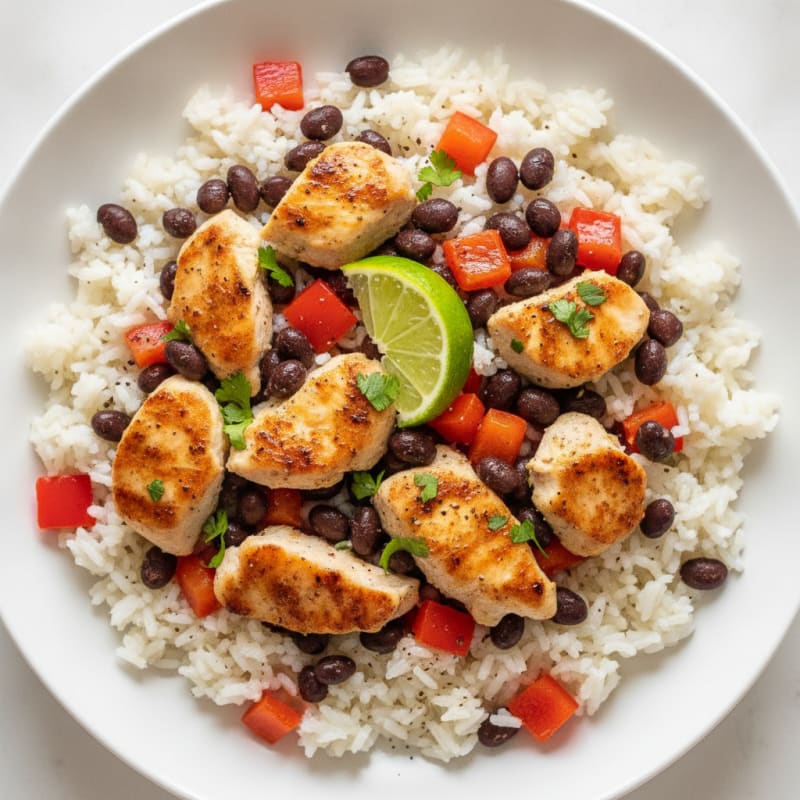 Chicken and Black Bean Rice Bowl