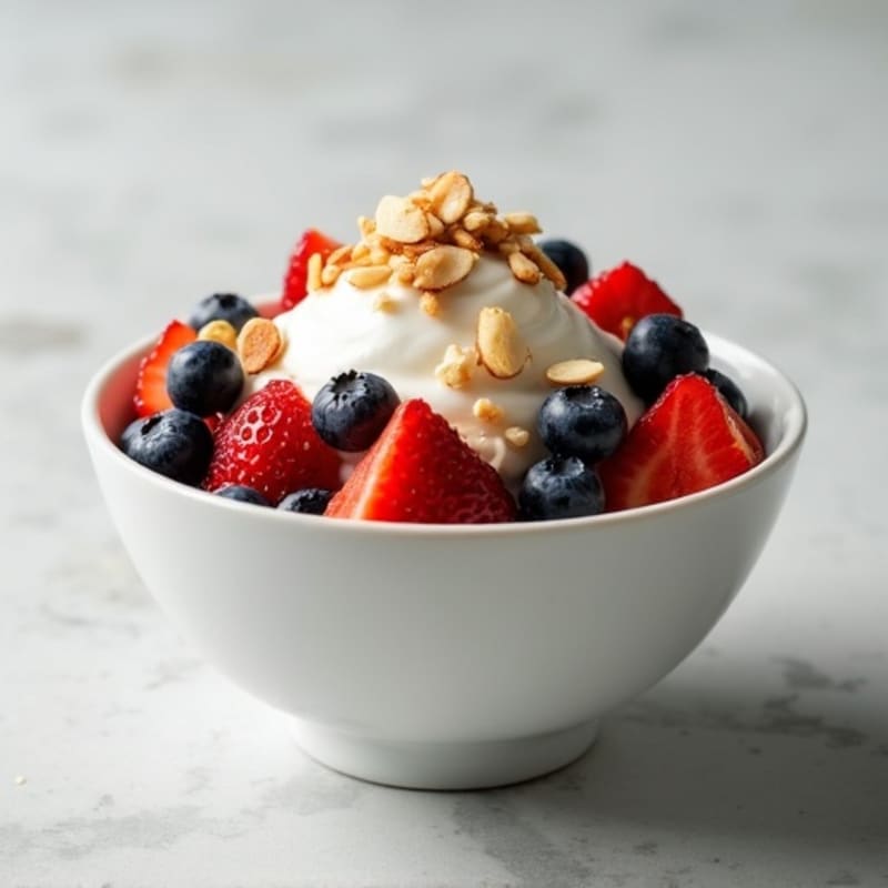 Creamy Greek Yogurt with Fresh Berries and Crunchy Nuts