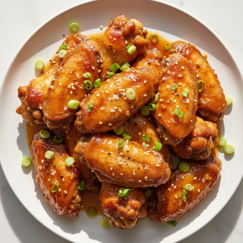 Sweet and Sticky Honey-Garlic Wings