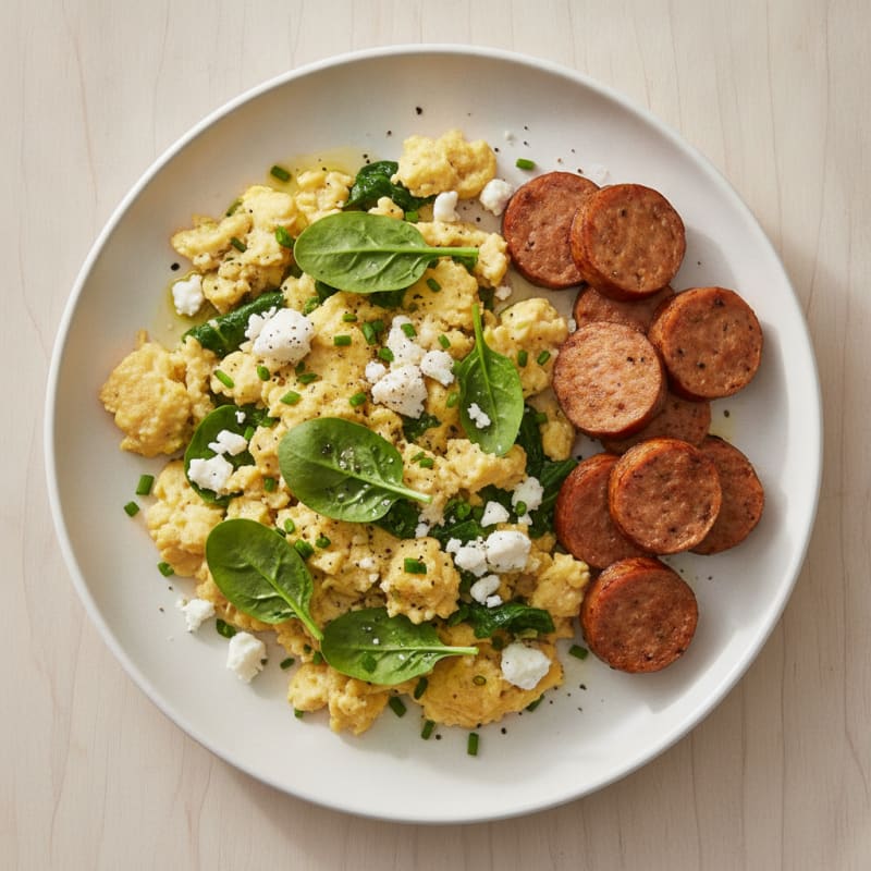Feta and Herb Scrambled Eggs