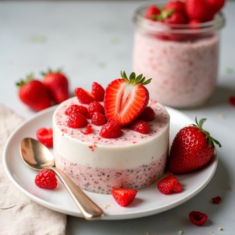 Creamy Strawberry Shortcake Overnight Oats