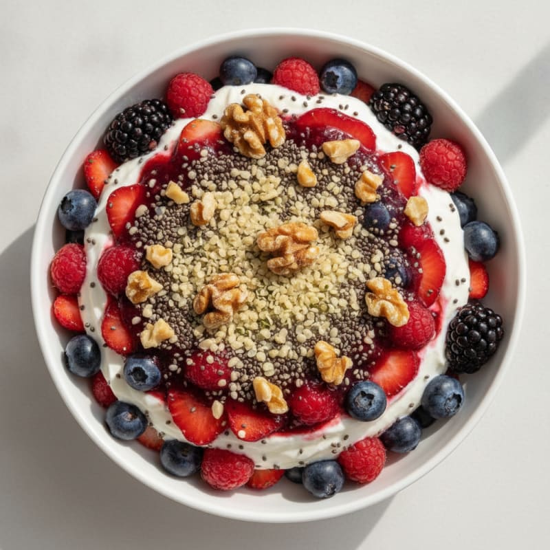Creamy Greek Yogurt Protein Parfait with Mixed Berries