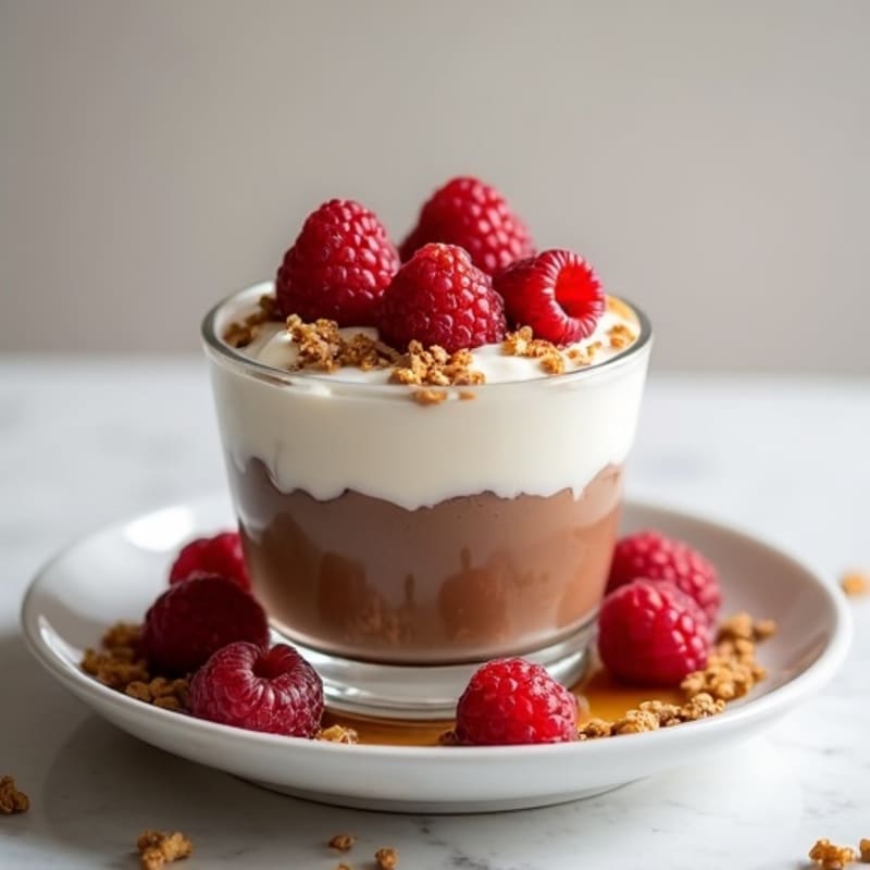 Chocolate Protein Greek Yogurt Parfait