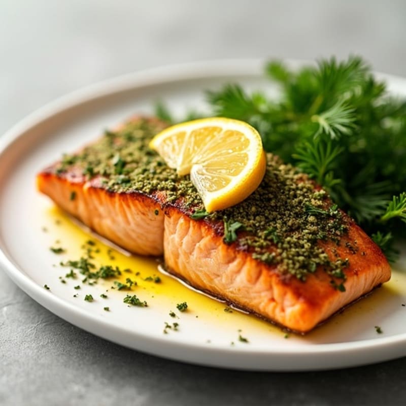 Lemon-Herb Crusted Baked Salmon
