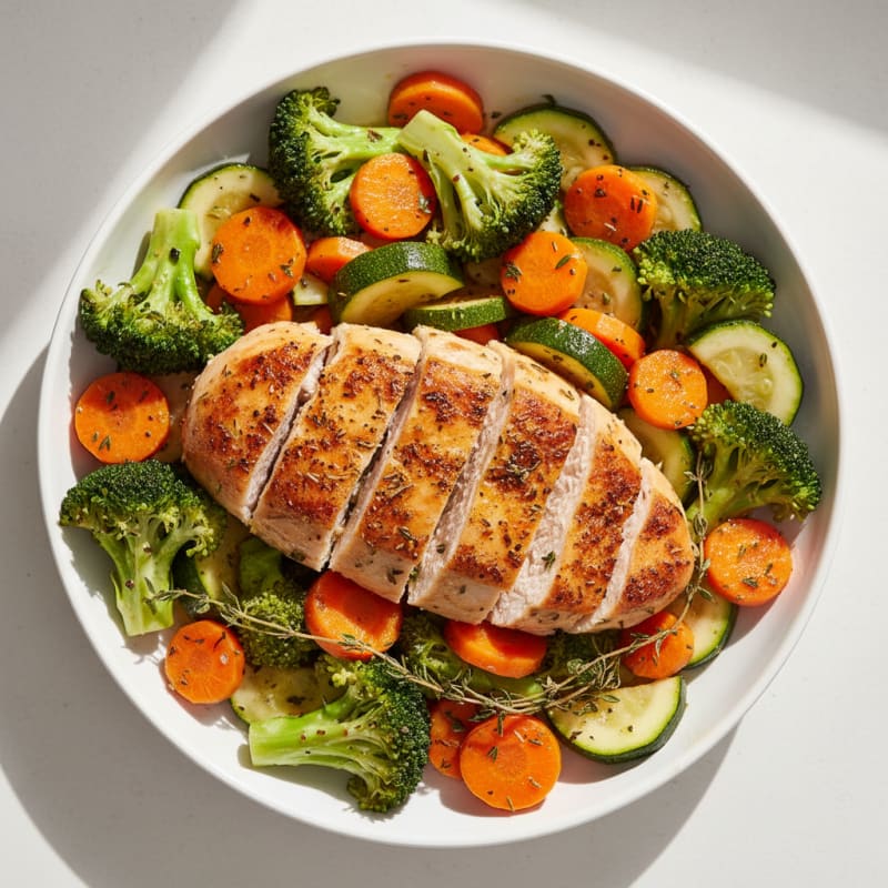 Garlic Herb Roasted Chicken with Vegetables