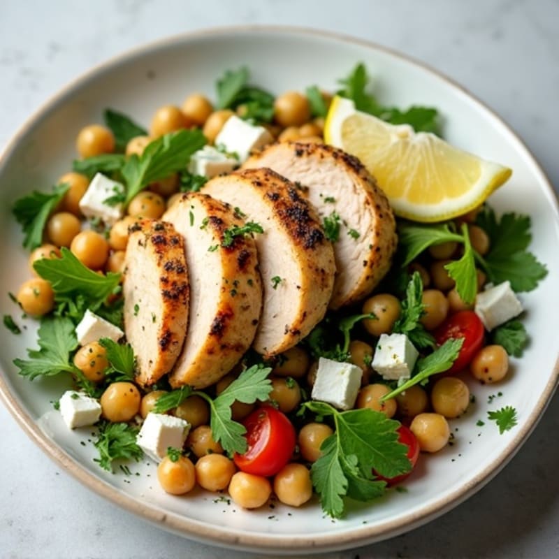 Lemon-Herb Chicken Salad with Feta and Chickpeas