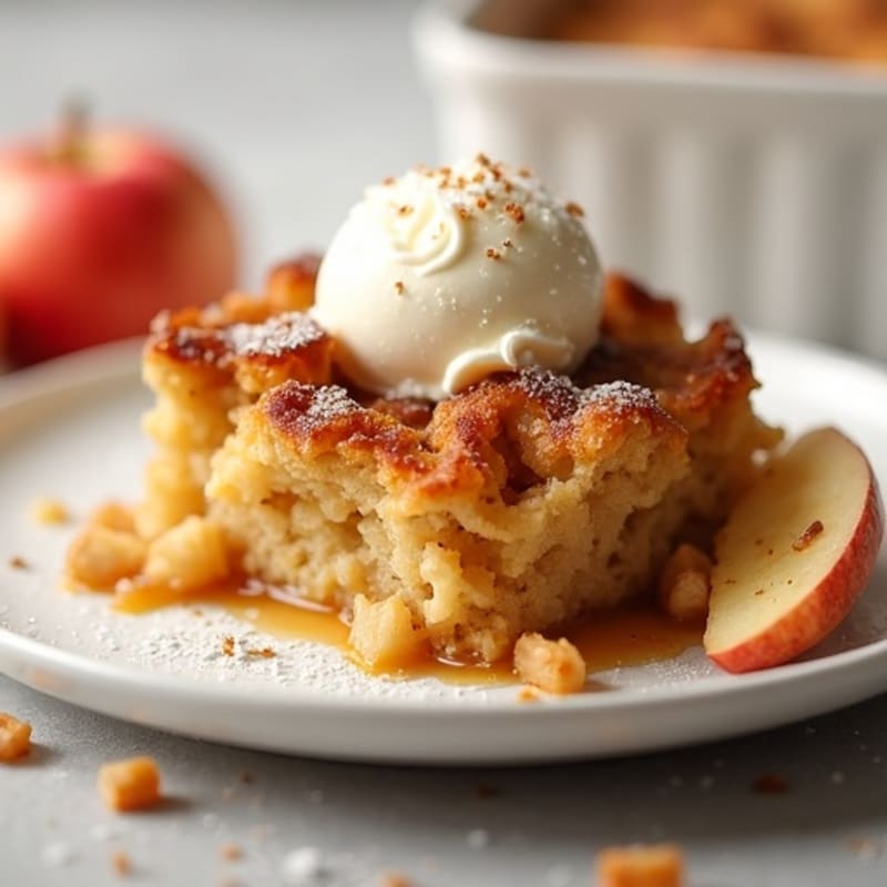 Baked Protein Apple Bread Pudding