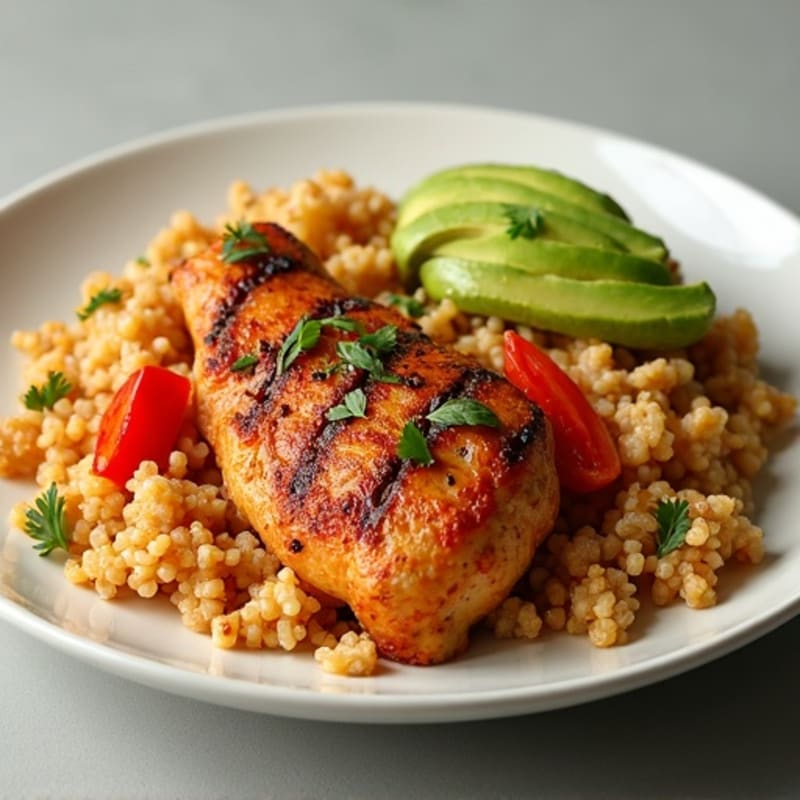 Chipotle Chicken with Crispy Cauliflower Rice