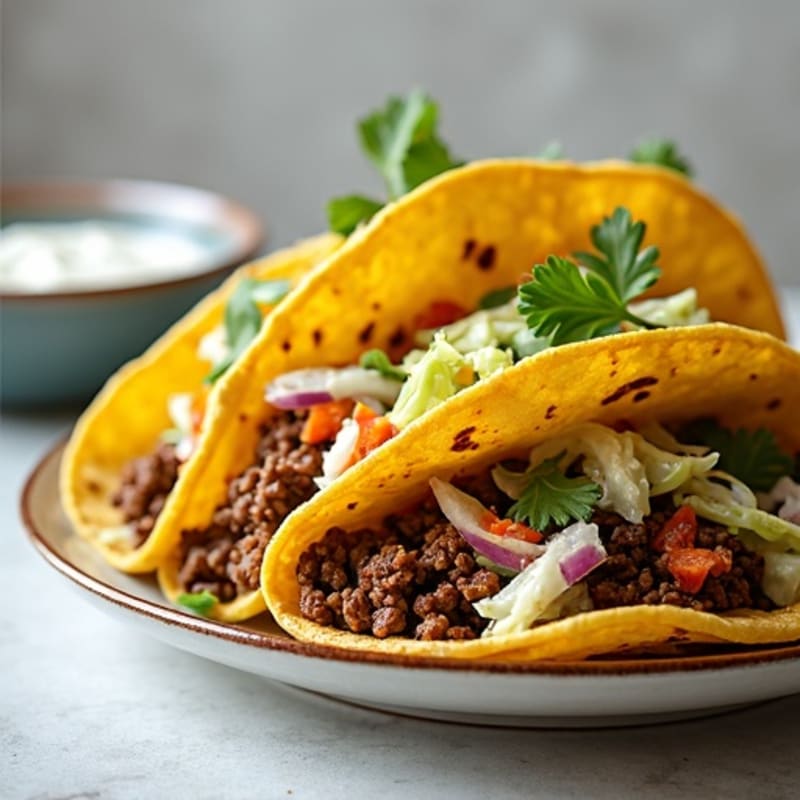 Spiced Lean Ground Beef Tacos with Crunchy Cabbage Slaw