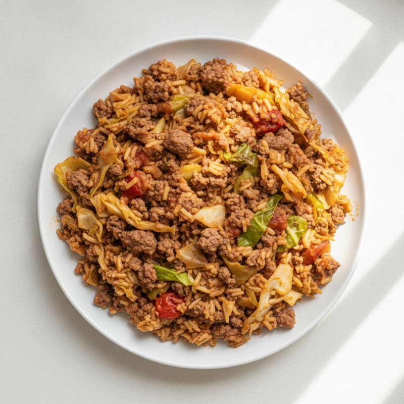 Baked Cabbage and Beef Hotdish