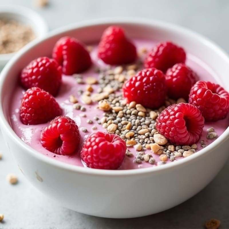 Fresh Raspberry Chia Pudding Bowl