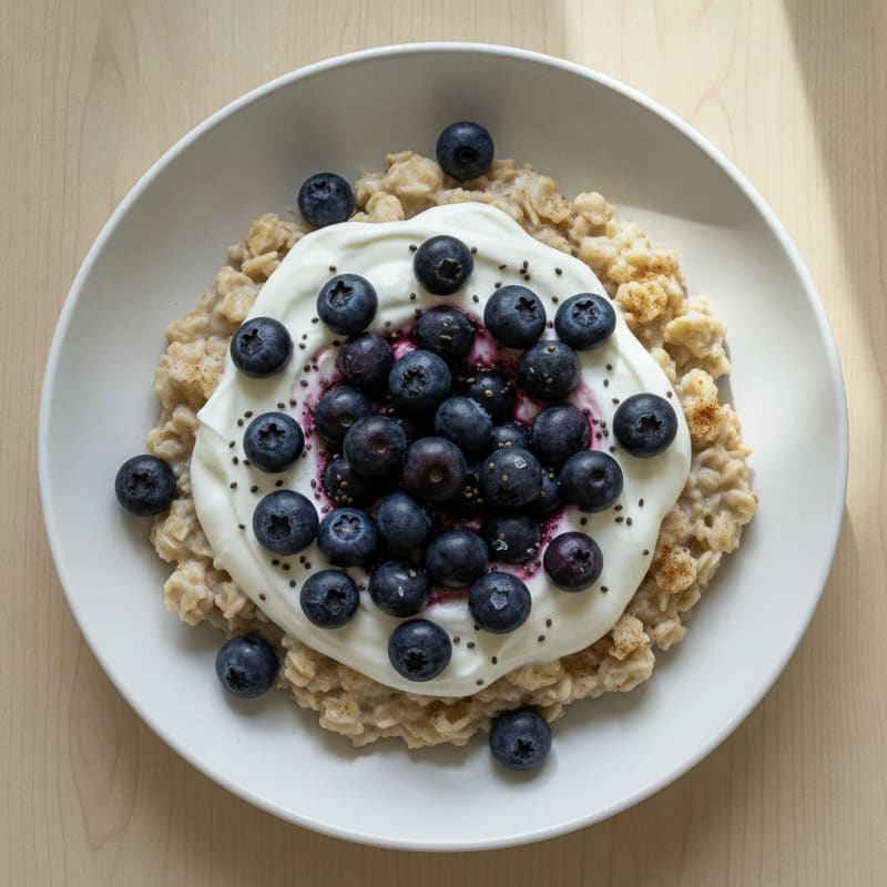 Vanilla Berry Protein Oatmeal Bowl