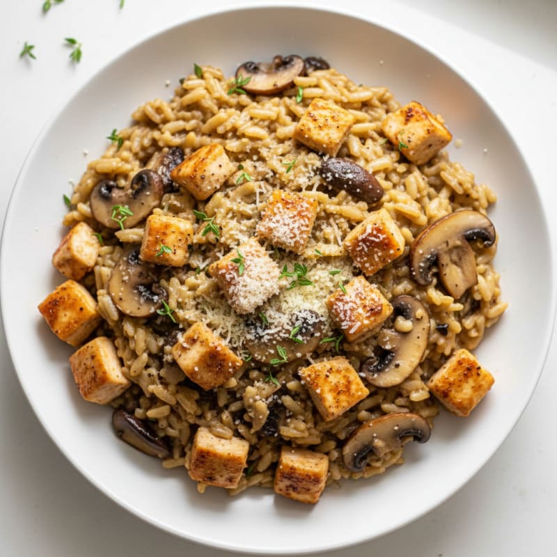 Creamy Mushroom Risotto with Parmesan