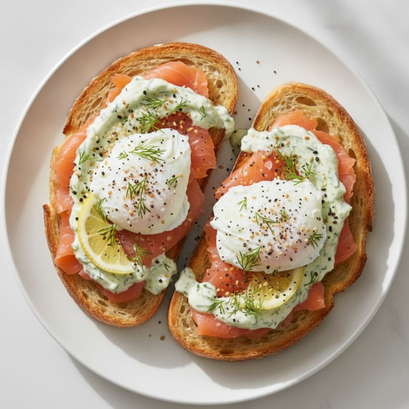 Smoked Salmon and Egg Sourdough Toast